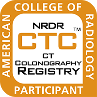 American College of Radiology NRDR CTC Registry badge.