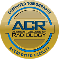 American College of Radiology CT Accredited Facility badge.
