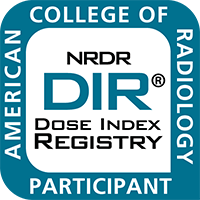 American College of Radiology NRDR Dose Index Registry badge.