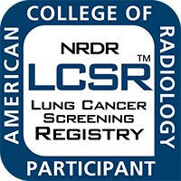 American College of Radiology NRDR LCSR Registry badge.