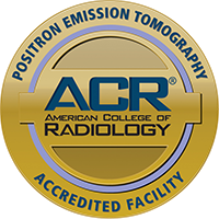 American College of Radiology PET Accredited Facility badge.